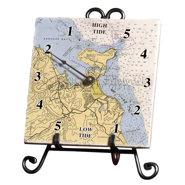 Kaneohe, HI - Marble Tide Clock