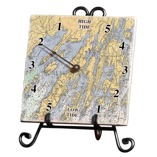 Harpswell, ME Marble Tide Clock ScreenCraftGifts
