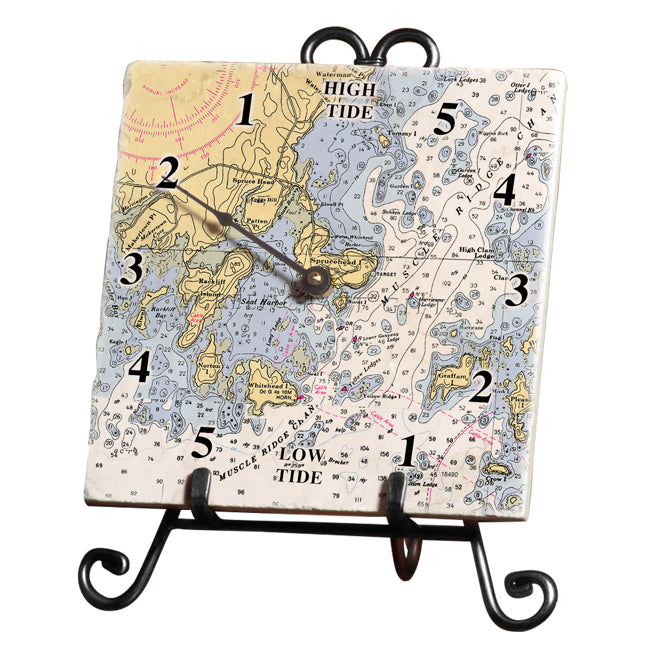 Spruce Head, ME- Marble Tide Clock