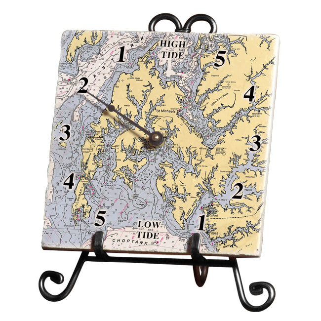 St. Michaels, MD- Marble Tide Clock