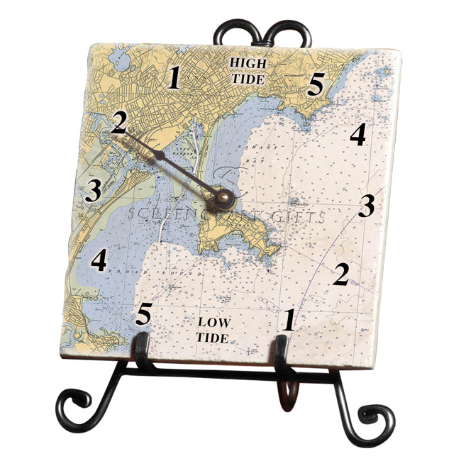 Nahant, MA- Marble Tide Clock