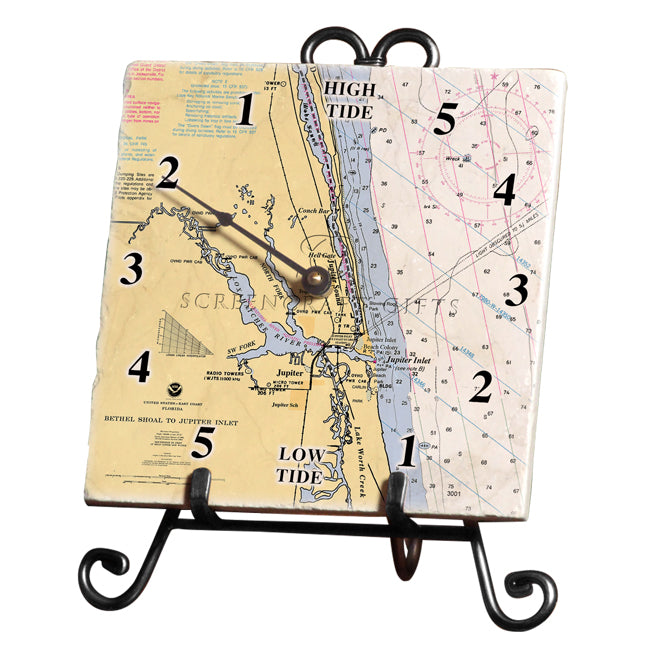 Jupiter, FL- Marble Tide Clock
