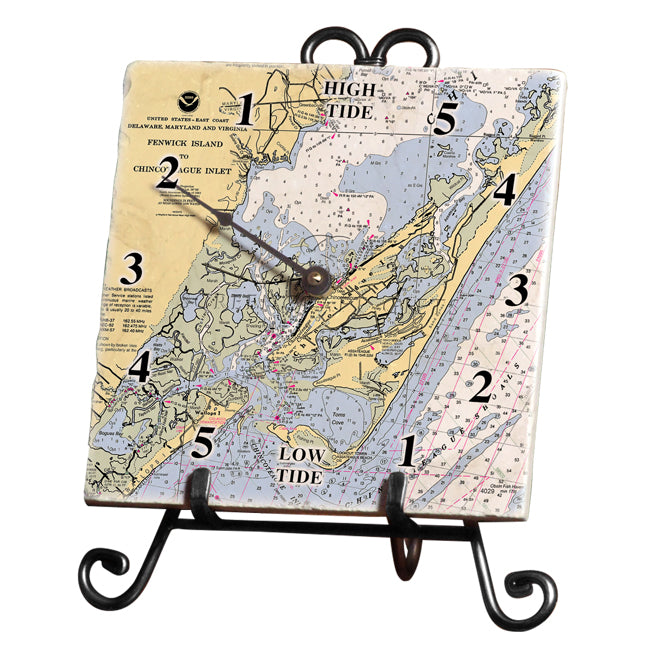 Chincoteague, VA Marble Tide Clock ScreenCraftGifts