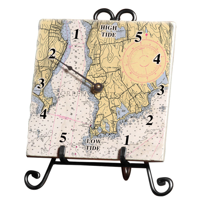 Little Compton, RI Marble Tide Clock ScreenCraftGifts