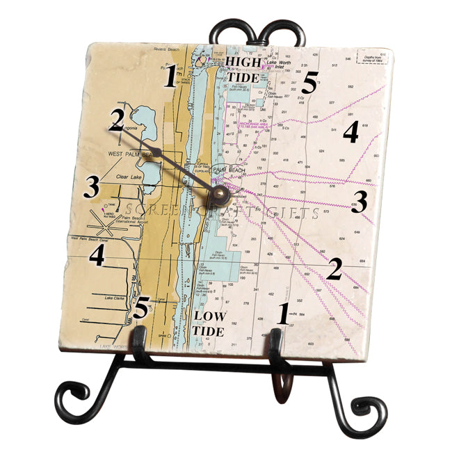 West Palm Beach, FL- Marble Tide Clock