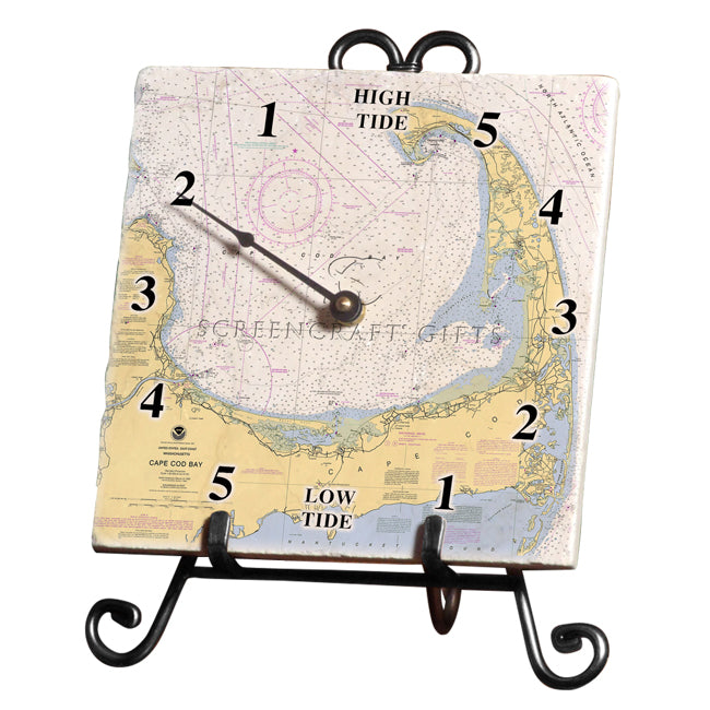 Cape Cod, MA - Marble Tide Clock