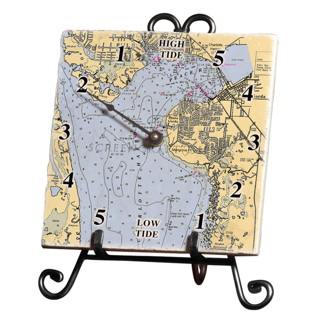 Punta Gorda, FL- Marble Tide Clock