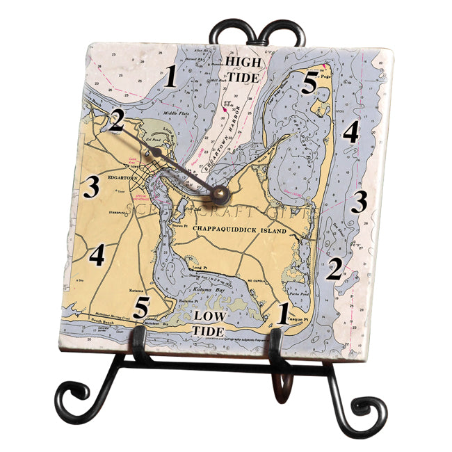 Chappaquiddick, MA- Marble Tide Clock
