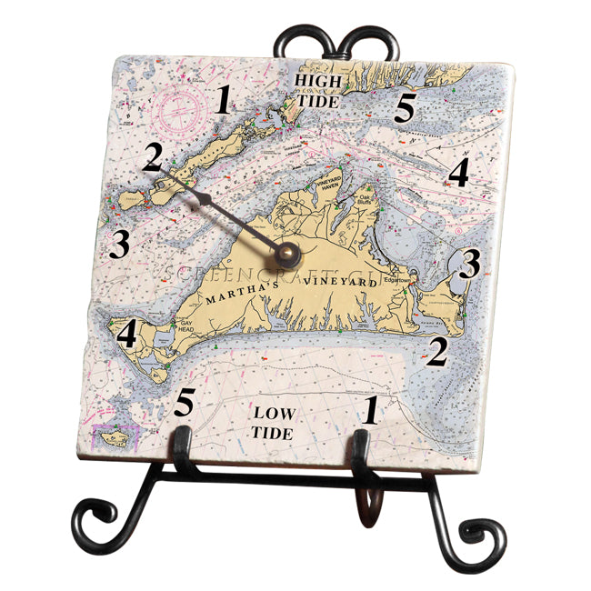 Martha's Vineyard, MA - Marble Tide Clock