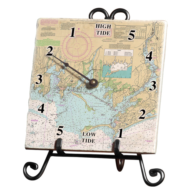 Stonington, CT Marble Tide Clock ScreenCraftGifts