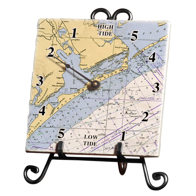 Matagorda Island, TX- Marble Tide Clock