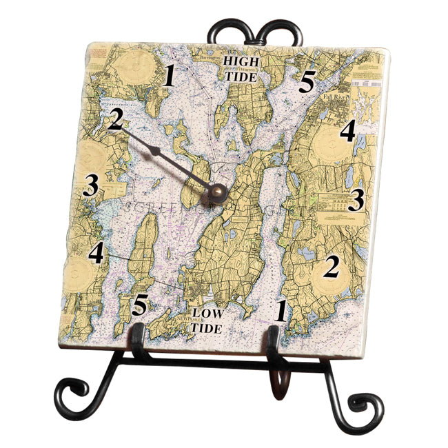 Narragansett Bay- Marble Tide Clock