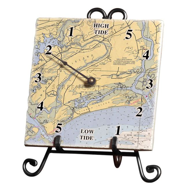 Kiawah Island, SC- Marble Tide Clock