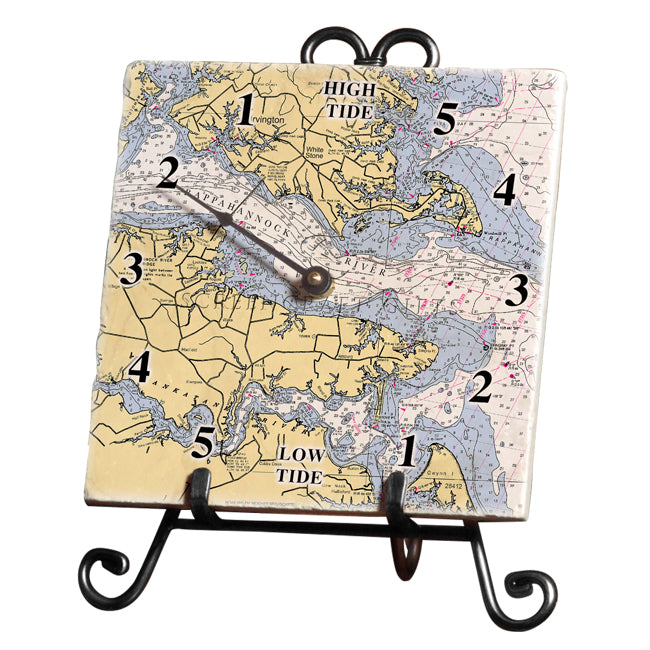 Irvington, VA- Marble Tide Clock