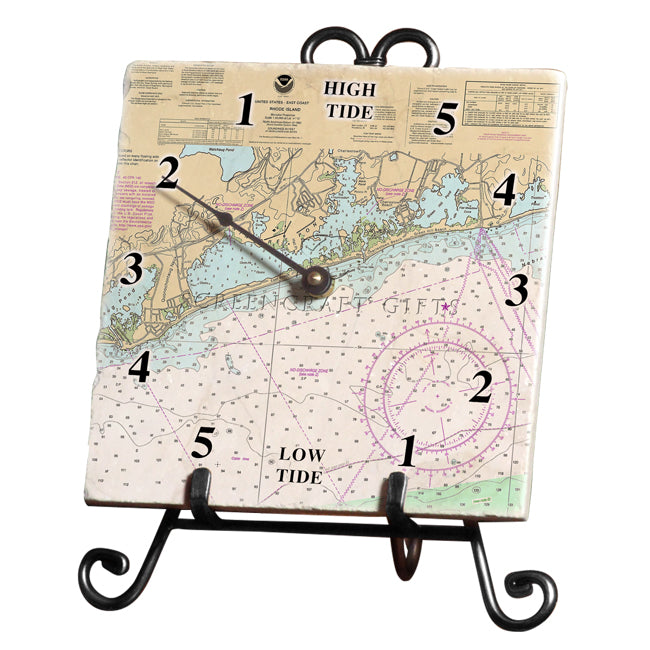 Charlestown, RI - Marble Tide Clock