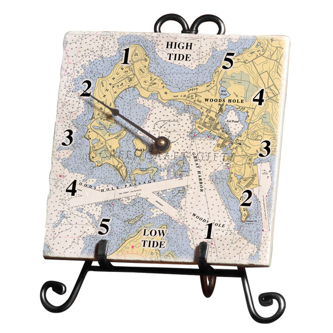 Woods Hole, MA Marble Tide Clock ScreenCraftGifts