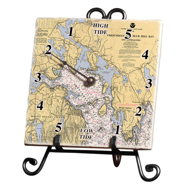 Frenchman Bay, ME- Marble Tide Clock