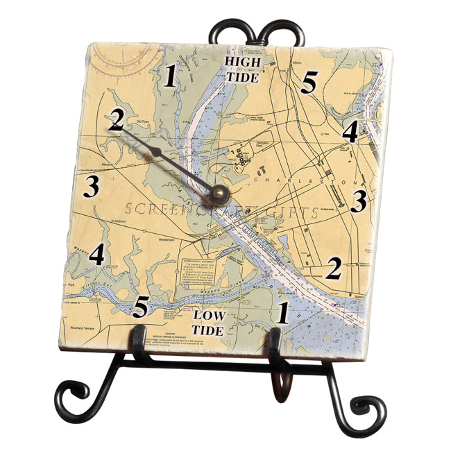 Ashley River, SC- Marble Tide Clock