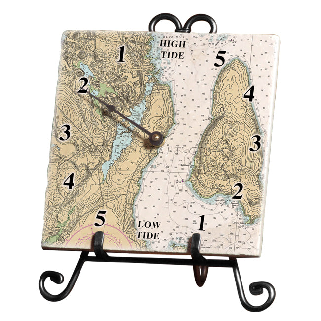 Sedgwick, ME - Marble Tide Clock