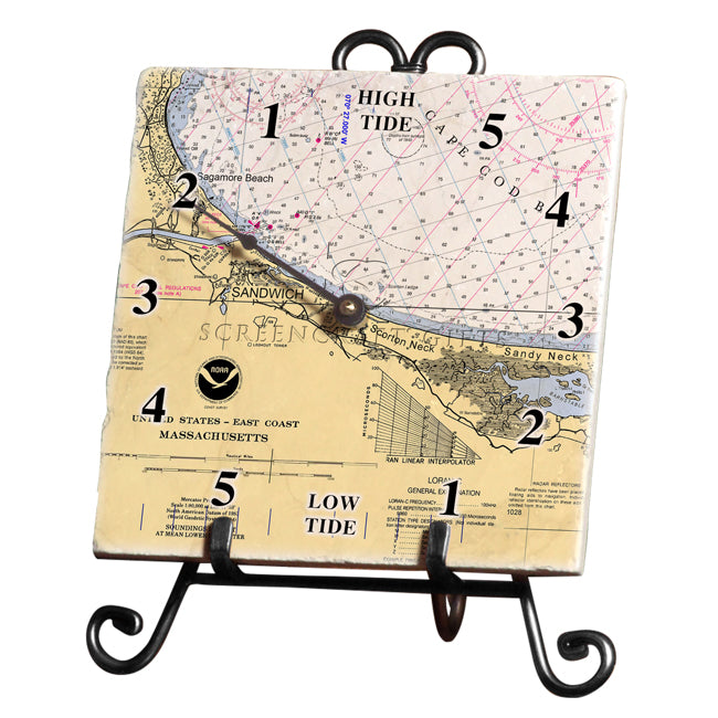 Sandwich, MA Marble Tide Clock ScreenCraftGifts
