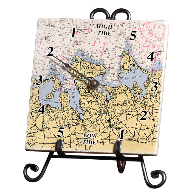 Huntington Bay, NY- Marble Tide Clock