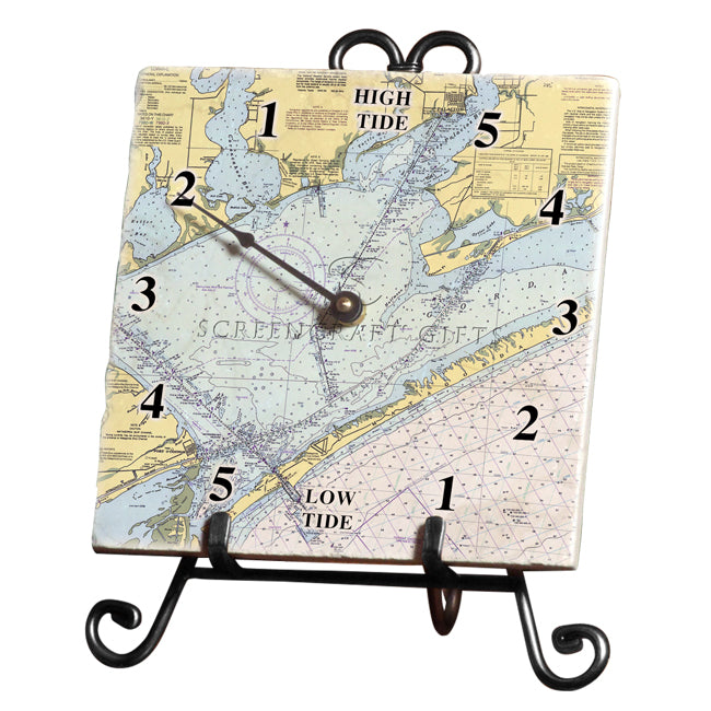 Matagorda Bay, TX- Marble Tide Clock