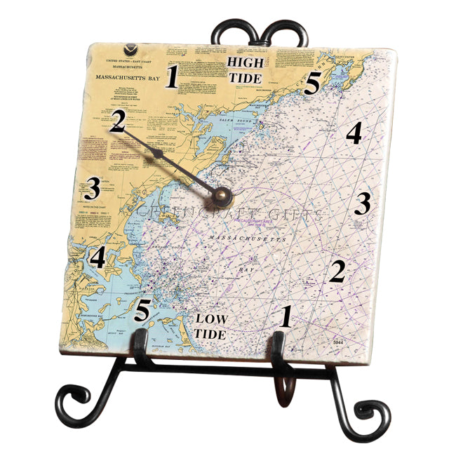 Massachusetts Bay - Marble Tide Clock