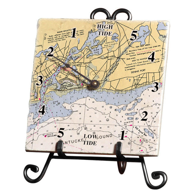 West Dennis, MA Marble Tide Clock ScreenCraftGifts