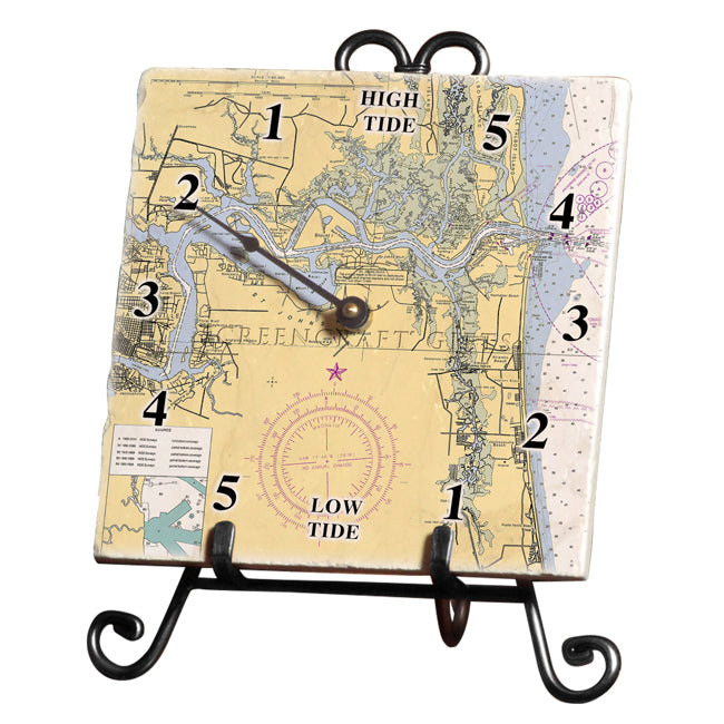 Jacksonville, FL - Marble Tide Clock
