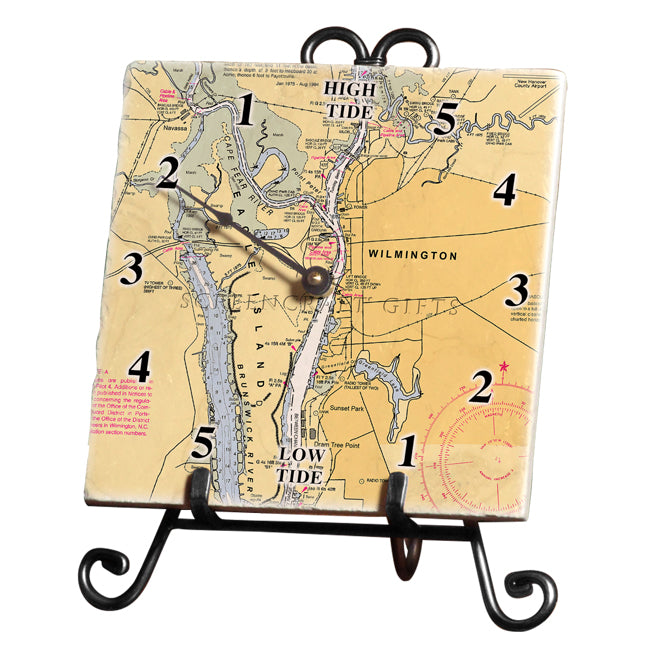 Eagle Island, NC - Marble Tide Clock