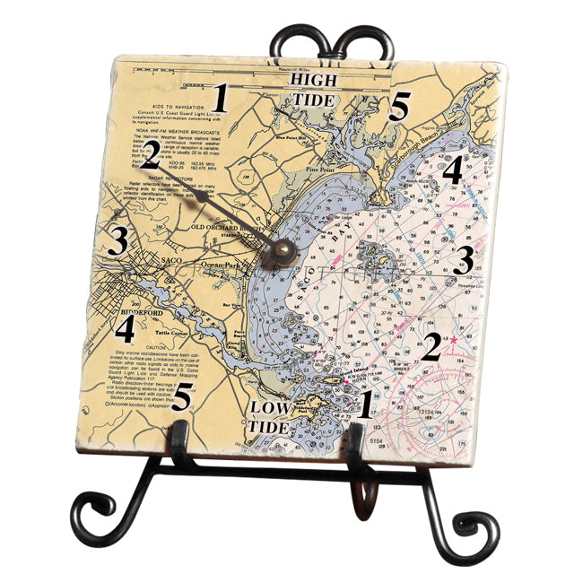 Old Orchard Beach, ME- Marble Tide Clock