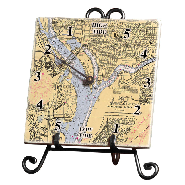 Washington, DC - Marble Tide Clock