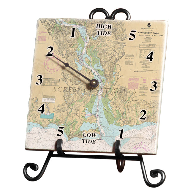 Connecticut River- Marble Tide Clock