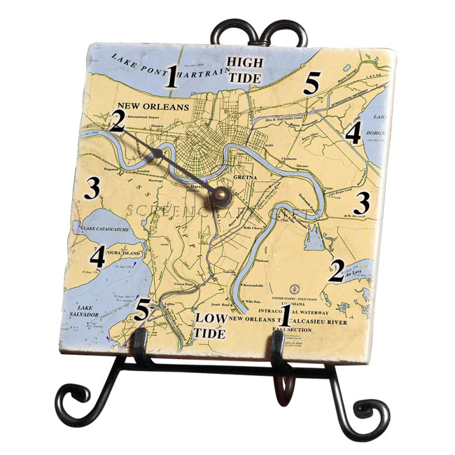 New Orleans, LA- Marble Tide Clock