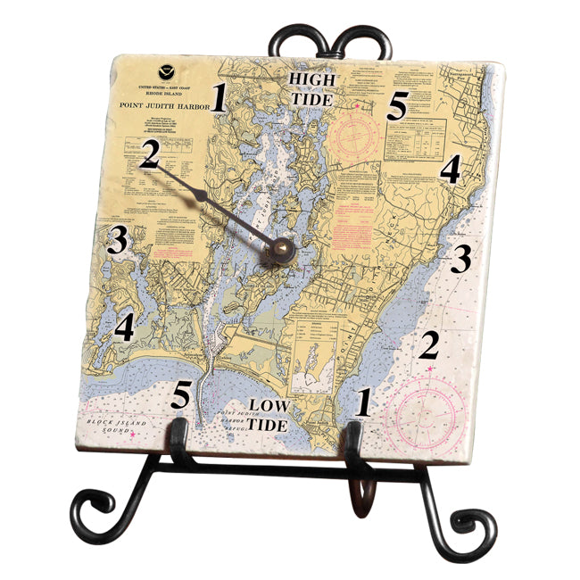 Point Judith, RI Marble Tide Clock ScreenCraftGifts