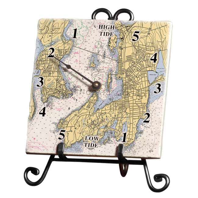 Newport, RI - Marble Tide Clock
