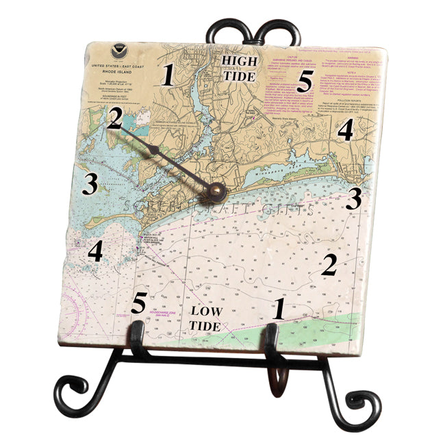 Westerly, RI  - Marble Tide Clock