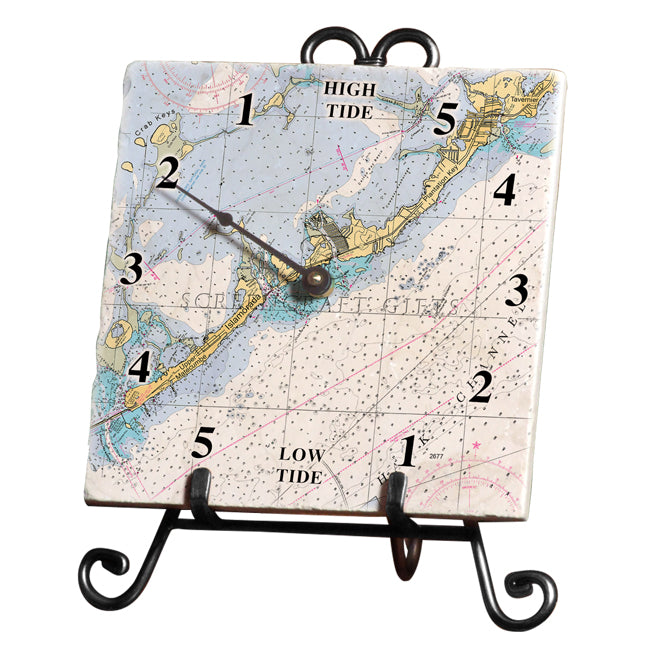Islamorada, FL- Marble Tide Clock