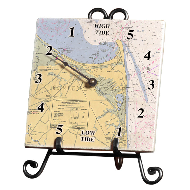 Cape Henlopen, DE- Marble Tide Clock