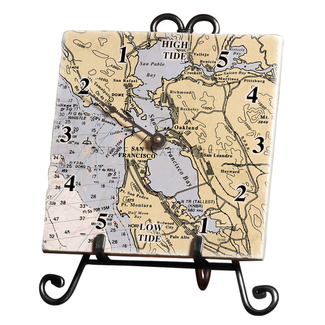 San Francisco, CA -  Marble Tide Clock