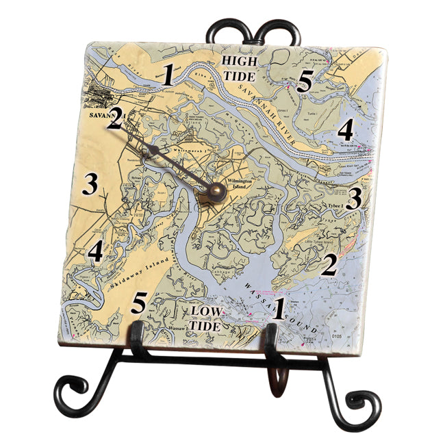 Savannah, GA- Marble Tide Clock