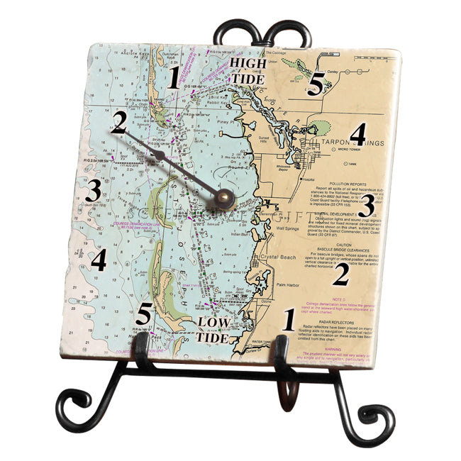 Tarpon Springs, FL- Marble Tide Clock