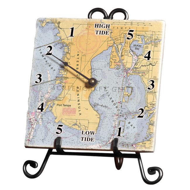 Tampa Bay, FL- Marble Tide Clock