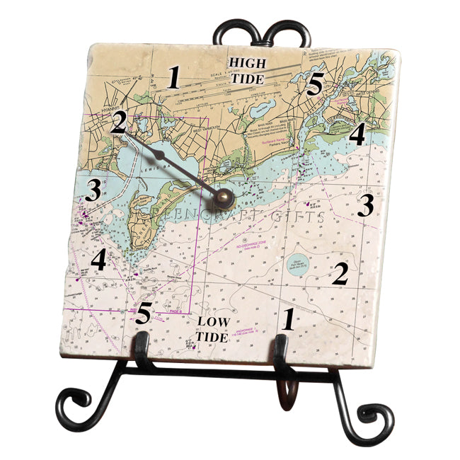 West Yarmouth, MA - Marble Tide Clock