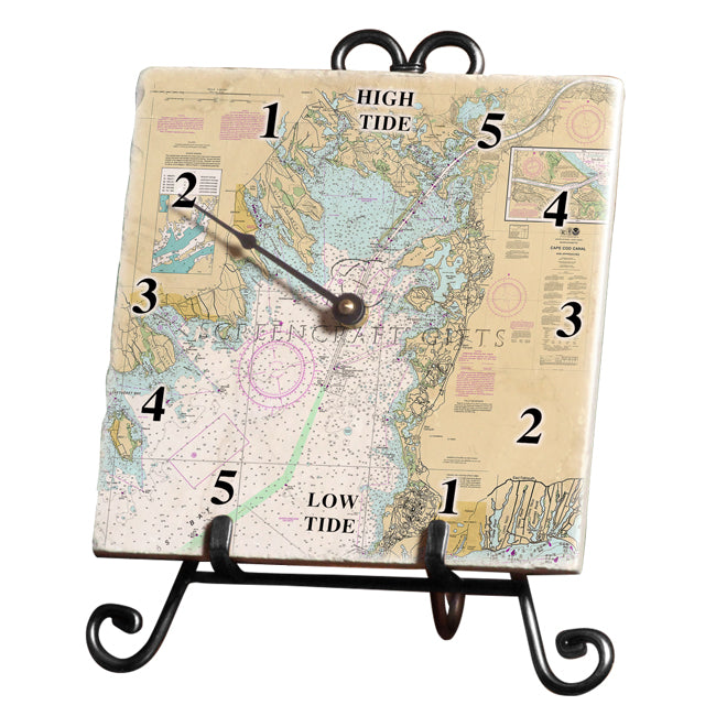 Buzzards Bay,  MA - Marble Tide Clock