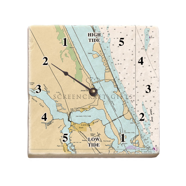 Jensen Beach, FL- Marble Tide Clock