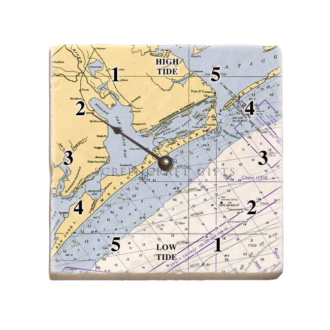 Matagorda Island, TX- Marble Tide Clock