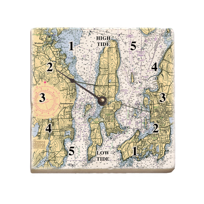 Wickford to Newport, RI- Marble Tide Clock