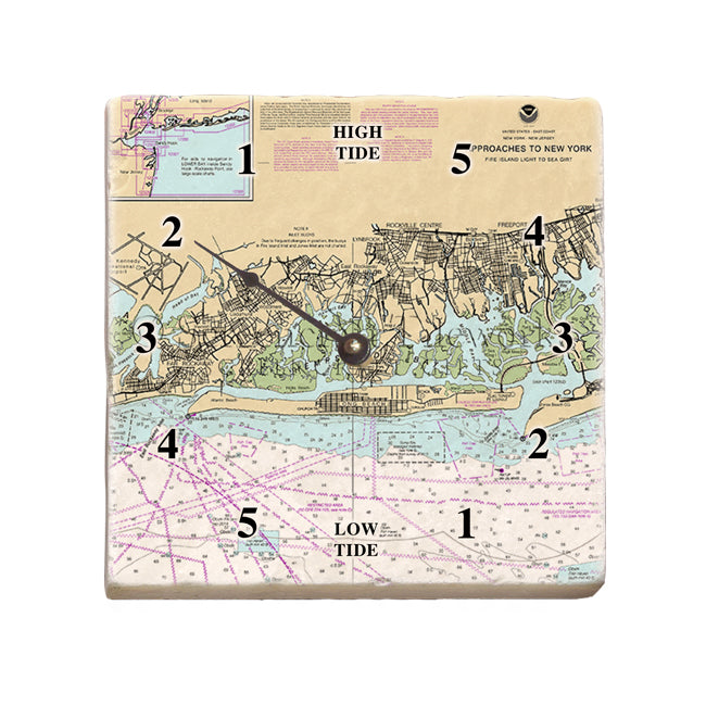 Long Beach, NY- Marble Tide Clock
