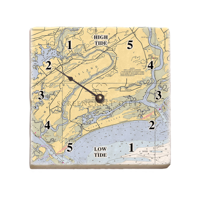 Kiawah Island, SC- Marble Tide Clock